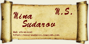 Mina Sudarov vizit kartica